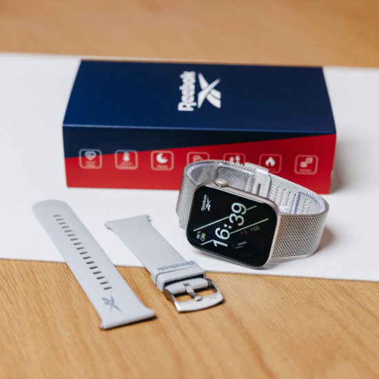 Reebok RELAY 3.0 RV-RL3-U0-A1S1-BB | Unisex Smartwatch | 1.78' AMOLED Display | Bluetooth Call | Silver | 40MM