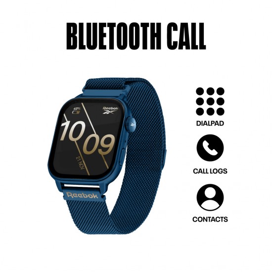 Reebok Relay Lite RV-RLI-U0-ANSN-BB|Navy Blue Unisex Smartwatch|1.85" AMOLED Display | Blood Oxygen monitoring