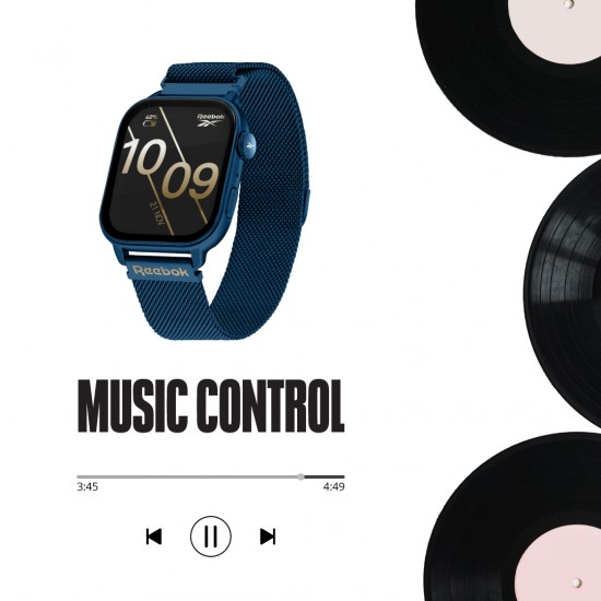 Reebok Relay Lite RV-RLI-U0-ANSN-BB|Navy Blue Unisex Smartwatch|1.85" AMOLED Display | Blood Oxygen monitoring