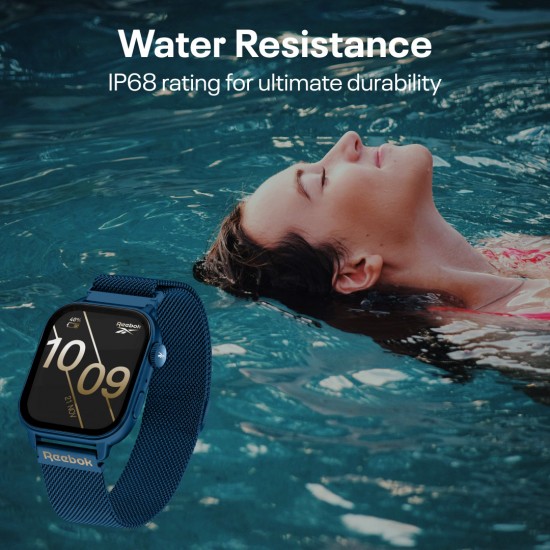 Reebok Relay Lite RV-RLI-U0-ANSN-BB|Navy Blue Unisex Smartwatch|1.85" AMOLED Display | Blood Oxygen monitoring