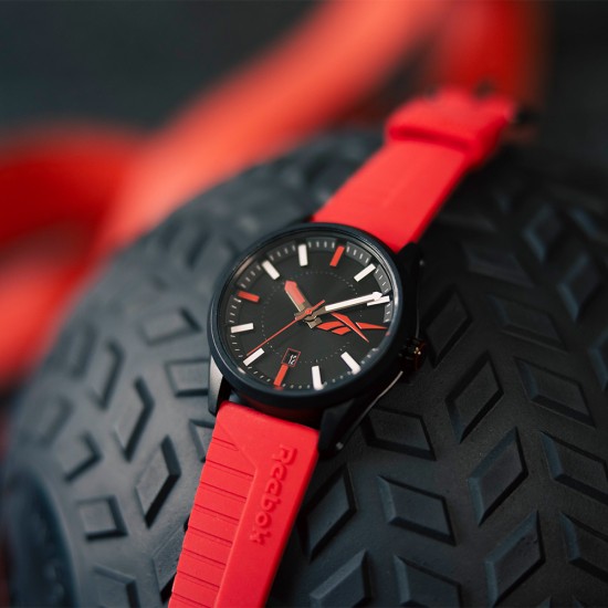 Reebok Rover RV-ROV-G3-PBIR-BR Red Silicone Strap Men Watch Reebok Rover RV-ROV-G3-PBIR-BR Red Silicone Strap Men Watch
