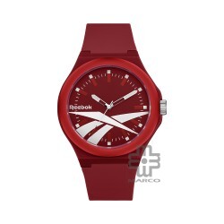 Reebok Run Retro RV-RUN-G2-PRIR-RW Red Silicone Strap Men Watch