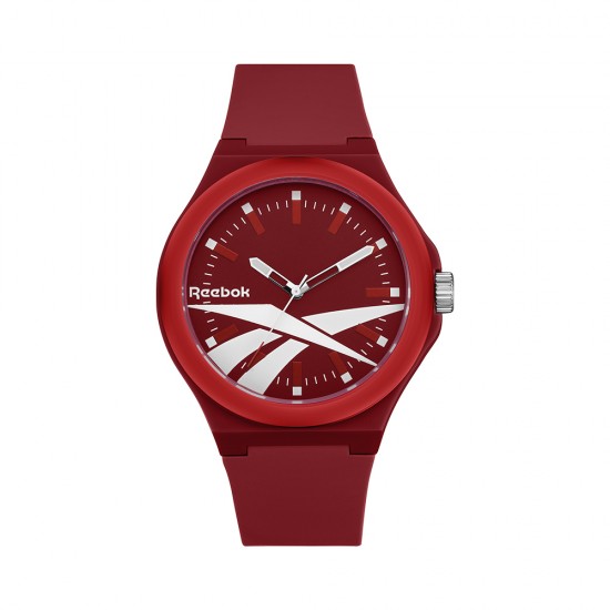 Reebok Run Retro RV-RUN-G2-PRIR-RW Red Silicone Strap Men Watch