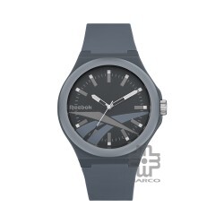 Reebok Run Retro RV-RUN-G2-PSIS-BS Grey Silicone Strap Men Watch