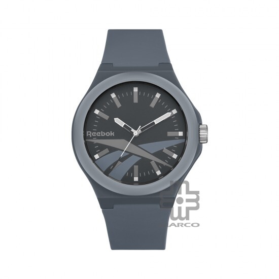 Reebok Run Retro RV-RUN-G2-PSIS-BS Grey Silicone Strap Men Watch