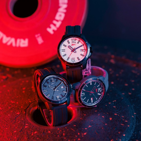 Reebok Spindrop Vibe RV-SPV-G3-PBIB-WR Black Silicone Strap Men Watch