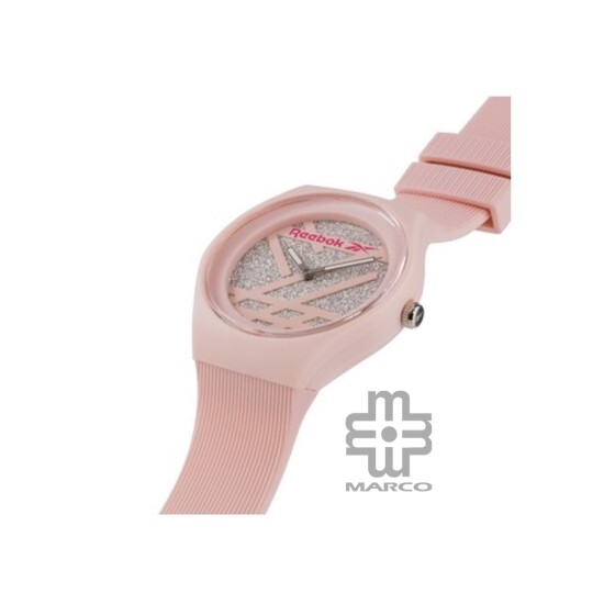 REEBOK SPARKLE RUN 2.0 GLITTER RV-SR2-L1-PQPQ-11 Jasmine Pink Dial Pink Rubber with Stainless Steel Buckle Women Watch