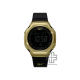 Reebok United RV-UNI-G9-S2PB-B2 Warrior Black Gold PU with SS Buckle Unisex Digital Watch | 44MM | 10ATM | 2Y Warranty