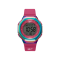 Reebok United RV-UNI-G9-SZPR-WR Steel Rainbow Red PU with SS Buckle Unisex Digital Watch | 44MM | 10ATM | 2Y Warranty