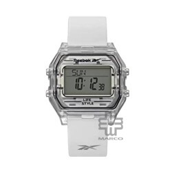 Reebok Nerd RV-VNE-U9-PZIS-WW Transparent Positive Cold Grey ABS Silicone Strap Digital Dial Unisex Watch