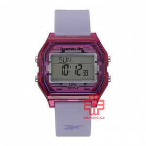 Reebok Nerd RV-VNE-U9-PZIV-WV Transparent Posh Pink Violet Purple Haze Case ABS Silicone Strap Digital Dial Unisex Watch