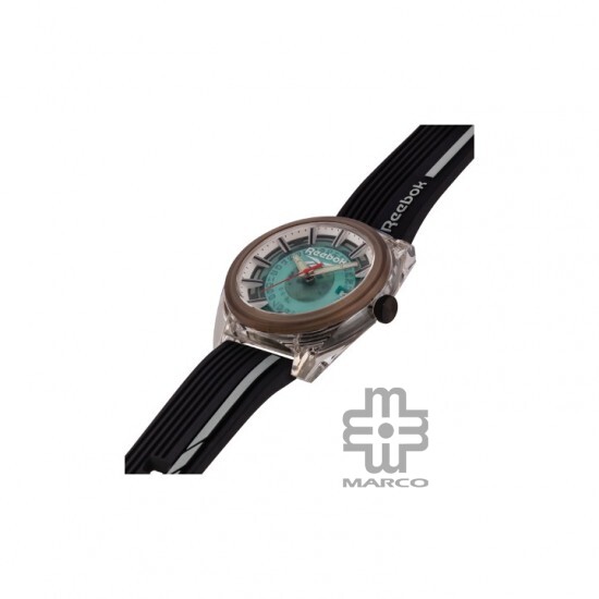 Reebok Walker RV-WAL-G3-PZIB-KB Mint Black Men Watch | Analog Dial with Date | Transparent Watch Case | 2Y Warranty