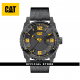 CAT GRID 3HD SC-161-34-127 BLACK LEATHER STRAP MEN WATCH