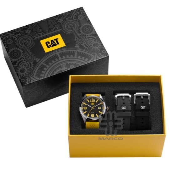 Caterpillar H-Dial SET-QA-137 | Black Yellow Silicone Strap| Analog Watch | FREE 2x strap Caterpillar H-Dial SET-QA-137 | Black Yellow Silicone Strap| Analog Watch | FREE 2x strap