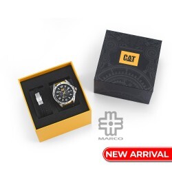 CAT SET-QE-141-21-132 Black Silicone Band Analog Watch | 10 ATM | 47MM | 2Y Warranty