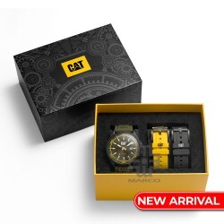 CAT SET-QG-151-23-327 Green Silicone Band Analog Watch | 10 ATM | 44MM | 2Y Warranty