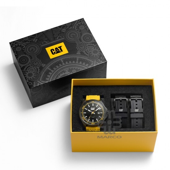 CAT SET-QG-161-27-127 Yellow Silicone Band Analog Watch | 10 ATM | 44MM | 2Y Warranty