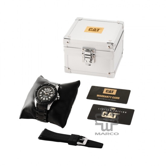 CAT SHOCKMASTER LIMITED-EDITION SG-141-21-131 Black Multi Band Analog Watch | 20 ATM | 45MM | 2Y Warranty
