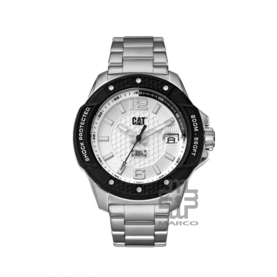CAT SHOCKMASTER EVO SILVER SJ-141-11-232 STAINLESS STEEL STRAP MEN WATCH CAT SHOCKMASTER EVO SILVER SJ-141-11-232 STAINLESS STEEL STRAP MEN WATCH
