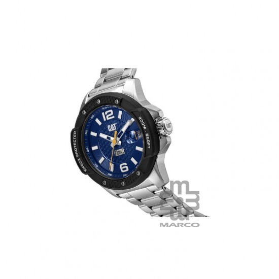 Caterpillar Shockmaster SJ-141-11-631 Blue Stainless Steel Analog Watch | 20 ATM | 3HD Movement | Shock Resistant 