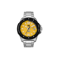 Caterpillar Shockmaster SJ-141-11-731 Yellow Stainless Steel Analog Watch | 20 ATM | 3HD Movement | Shock Resistant