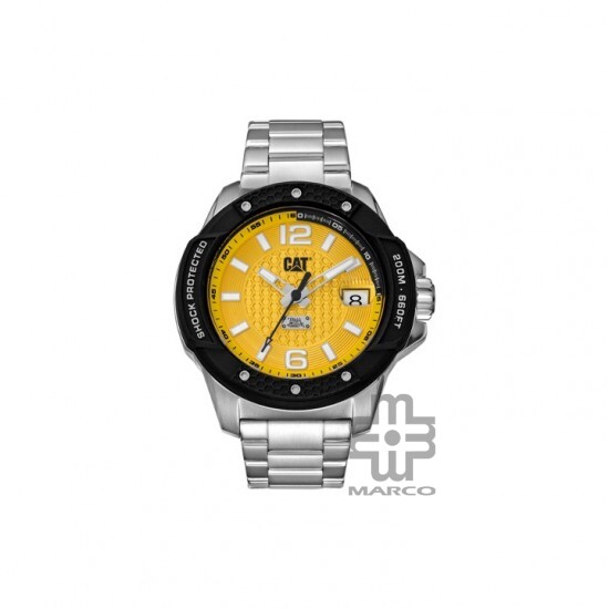 Caterpillar Shockmaster SJ-141-11-731 Yellow Stainless Steel Analog Watch | 20 ATM | 3HD Movement | Shock Resistant Caterpillar Shockmaster SJ-141-11-731 Yellow Stainless Steel Analog Watch | 20 ATM | 3HD Movement | Shock Resistant
