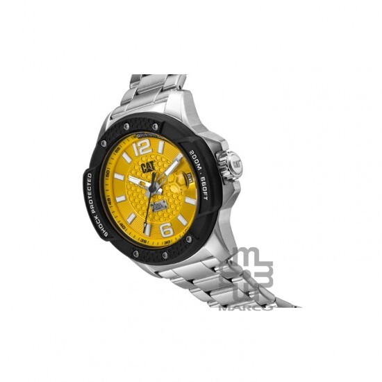 Caterpillar Shockmaster SJ-141-11-731 Yellow Stainless Steel Analog Watch | 20 ATM | 3HD Movement | Shock Resistant Caterpillar Shockmaster SJ-141-11-731 Yellow Stainless Steel Analog Watch | 20 ATM | 3HD Movement | Shock Resistant