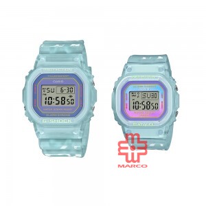Casio G-Shock x Baby-G SLV-21B-2 Blue Resin Band Couple Set Pair Watch