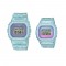 Casio G-Shock x Baby-G SLV-21B-2 Blue Resin Band Couple Set Pair Watch