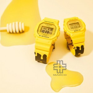 Casio G-Shock x Baby-G SLV-22B-9 Yellow And Brown Resin Band Couple Set Pair Watch