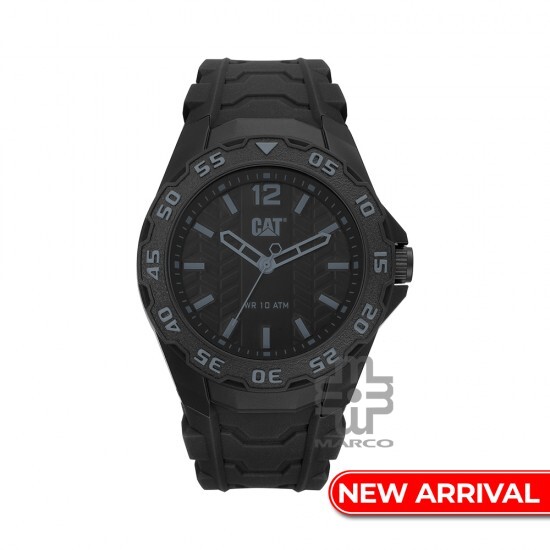 Caterpillar MOTION TB-111-21-131 | Black Grey | Rubber Strap | 44MM | 2Y Warranty