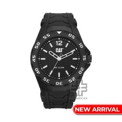 Caterpillar MOTION TB-111-21-132 | Black White | Rubber Strap | 44MM | 2Y Warranty