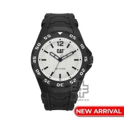 Caterpillar MOTION TB-111-21-231 | Silver Black | Rubber Strap | 44MM | 2Y Warranty