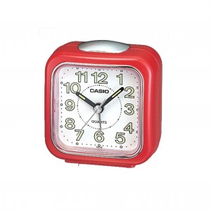 Casio TQ-142-4 Red Traveller's Alarm Analog Clock