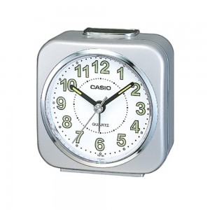 Casio TQ-143S-8 Silver Traveller's Alarm Analog Clock