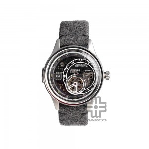 [Pre-Order] The Electricianz AUTOMATIC E-Code 43mm ZZ-B1C/01-CNG Grey Leather Band Men Watch