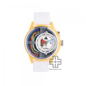 [Pre-Order] The Electricianz CABLE Z 45mm ZZ-A1A/02-CRW White Rubber Band Men Watch