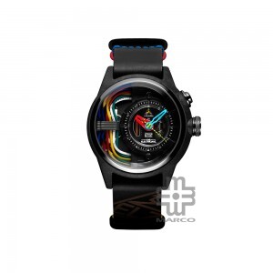 [Pre-Order] The Electricianz CARBON Z 42mm ZZ-A1A/05-NLD Black Leather Band Men Watch