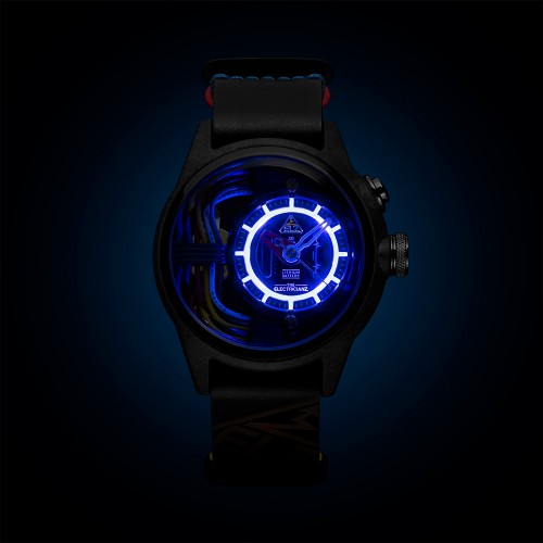 [Pre-Order] The Electricianz CARBON Z 45mm ZZ-A1A/03-CRB Blue Rubber Band Men Watch