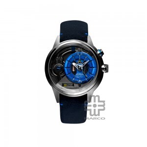 [Pre-Order] The Electricianz STONE Z 45mm ZZ-A3C/02-CLB Blue Leather Band Men Watch