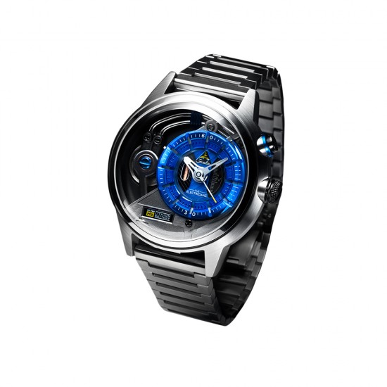 [Pre-Order] The Electricianz STONE Z 45mm ZZ-A3C/02-MSS Dark Grey Metal Band Men Watch