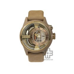 [Pre-Order] The Electricianz NOMAD Z 42mm ZZ-A1C/10-CLE Beige Leather Band Men Watch