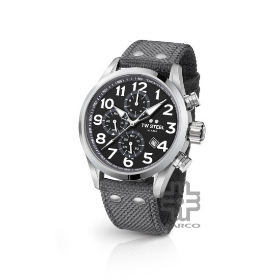 TW Steel VS14-48MM Dark Grey Textile Band Men Watch TW Steel VS14-48MM Dark Grey Textile Band Men Watch
