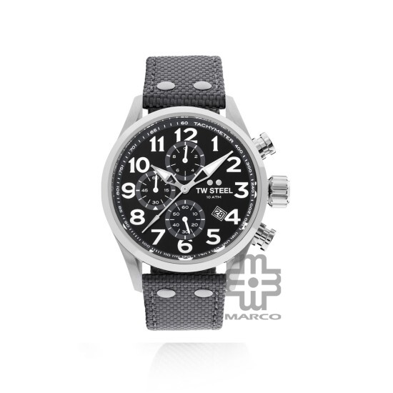 TW Steel VS14-48MM Dark Grey Textile Band Men Watch TW Steel VS14-48MM Dark Grey Textile Band Men Watch