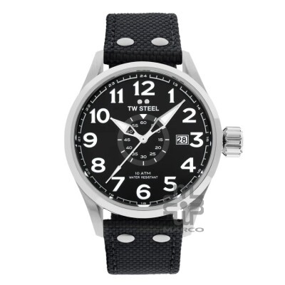 TW Steel VS2-48MM Black Textile Band Men Watch