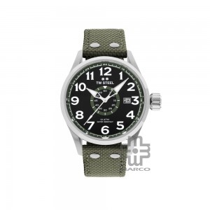 TW Steel VS21-45MM Army Green Textile Band Men Watch