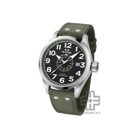 TW Steel VS22-48MM Green Textile Band Men Watch