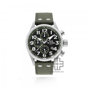 TW Steel VS24-48MM Army Green Textile Band Men Watch