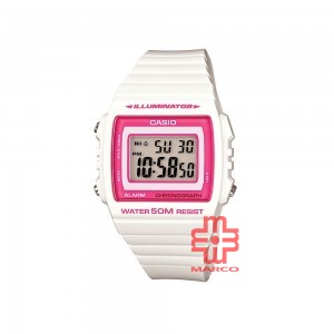 Casio General W-215H-7A2 White Resin Band Women Youth Watch
