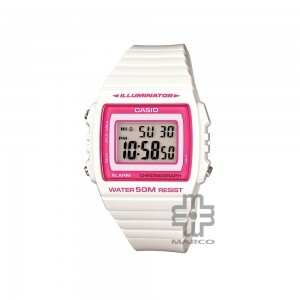 Casio General W-215H-7A2V White Resin Band Women Youth Watch